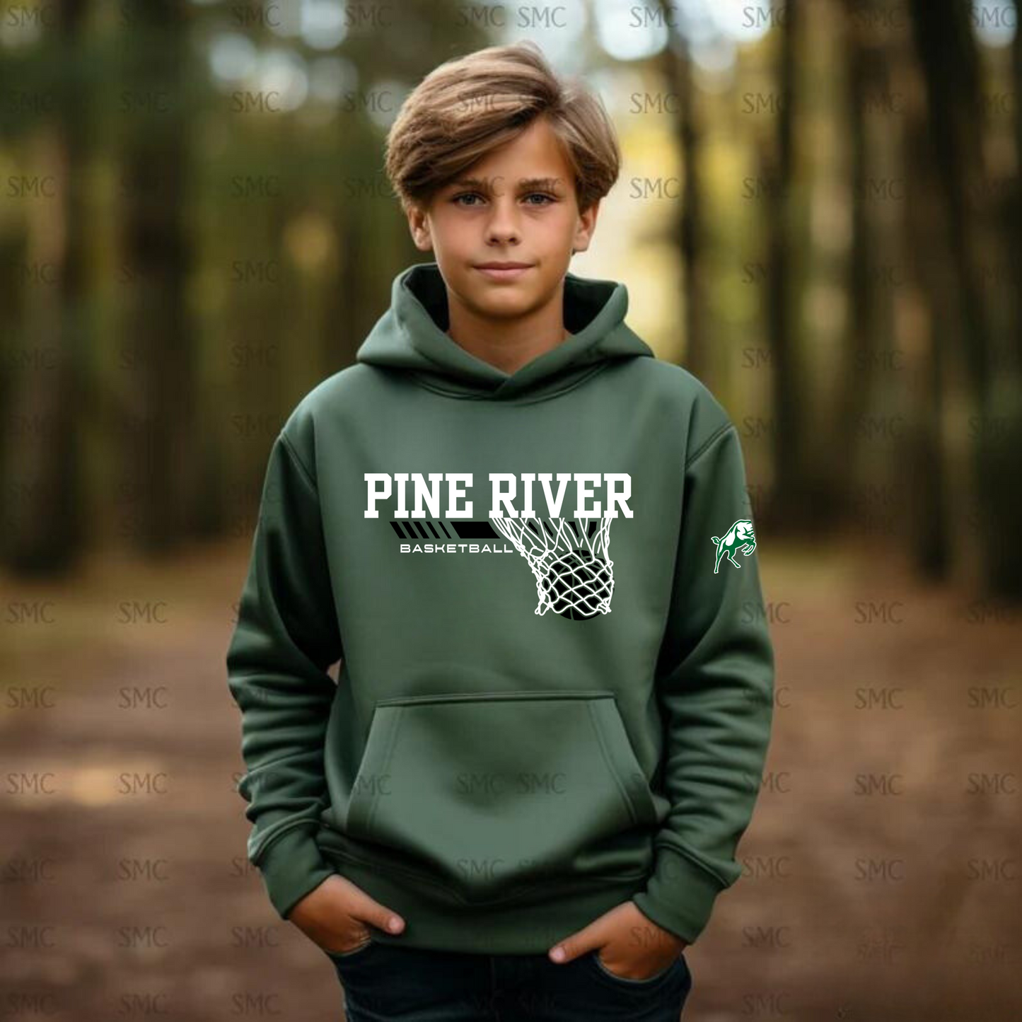 Pine River Bucks Basketball Unisex YOUTH Hoodie