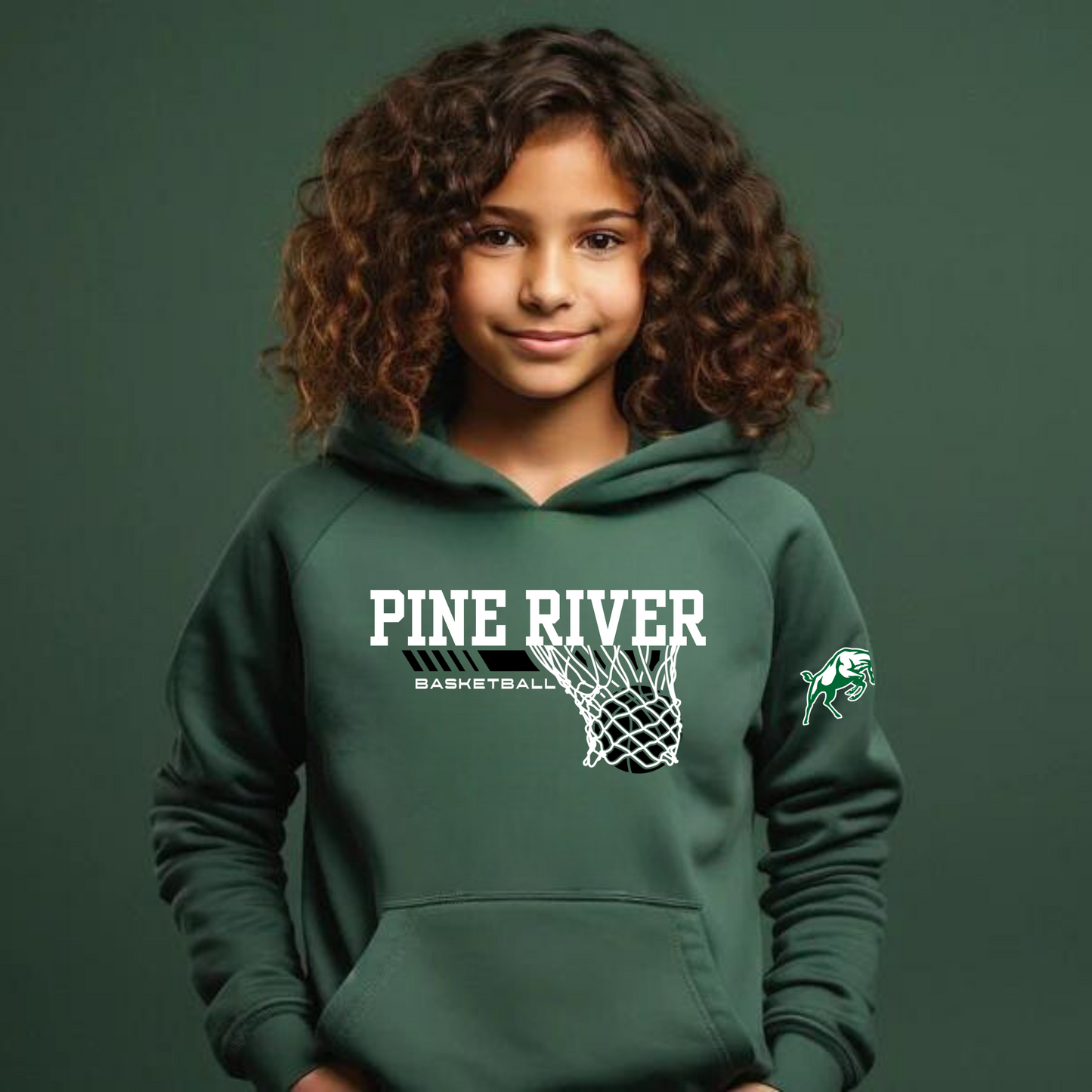 Pine River Bucks Basketball Unisex YOUTH Hoodie