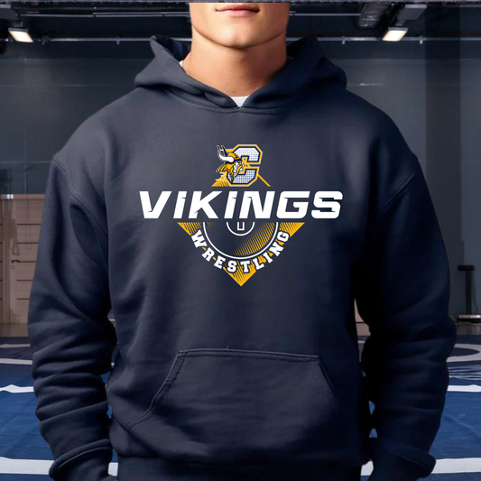 Cadillac Vikings Wrestling ADULT Hoodie