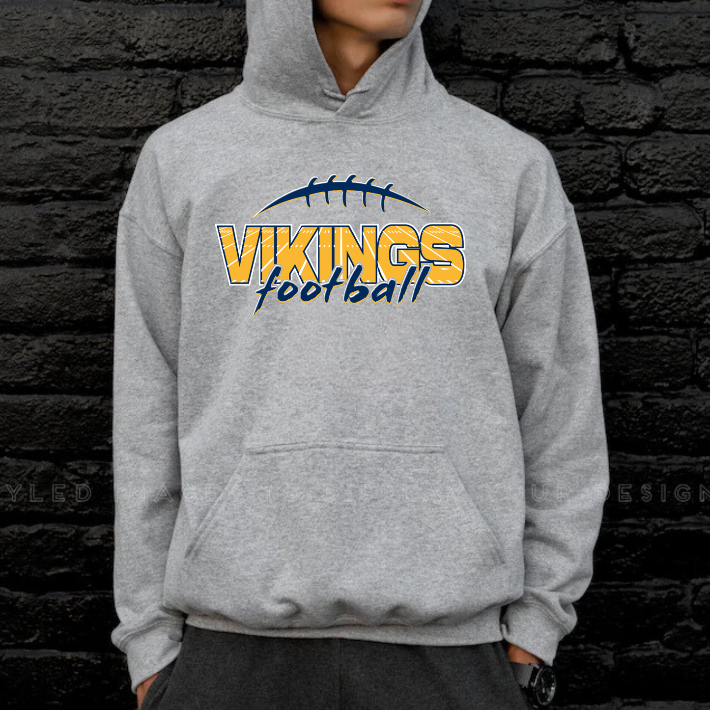 Cadillac Vikings Football UNISEX Hoodie - SPORT GREY