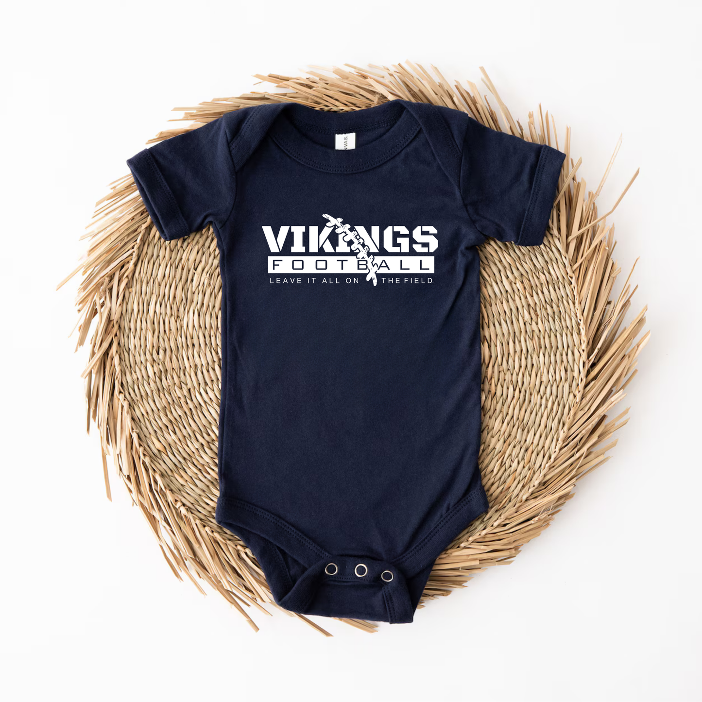 Cadillac Vikings Football Baby Bodysuit