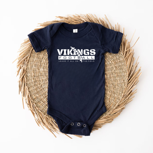 Cadillac Vikings Football Baby Bodysuit