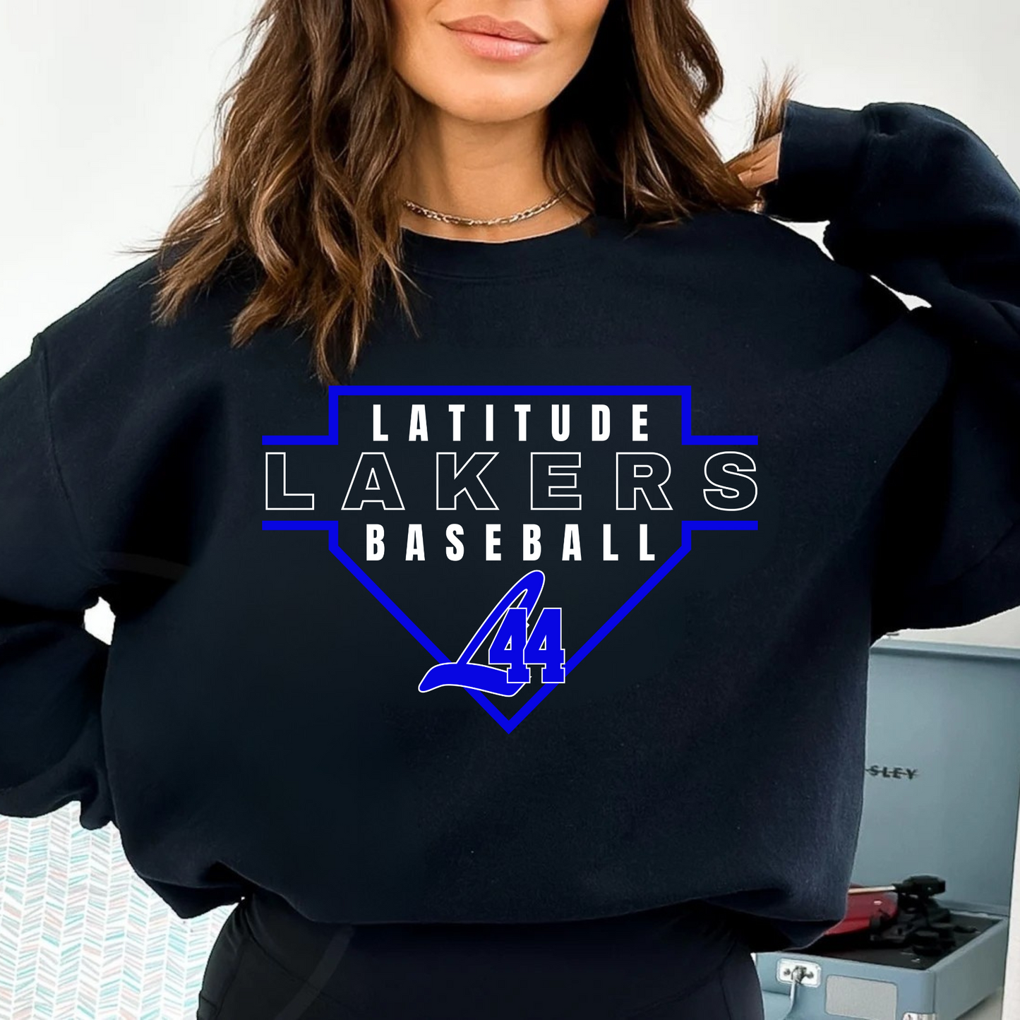 Latitude 44 Lakers Baseball ADULT Crewneck Sweatshirt