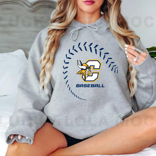 Cadillac Vikings Baseball ADULT Hoodie