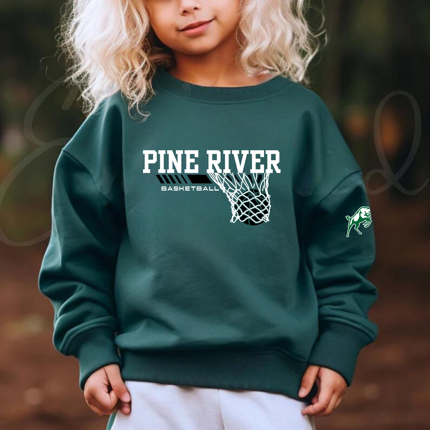 Pine River Bucks Basketball Unisex YOUTH Crewneck Sweatshirt