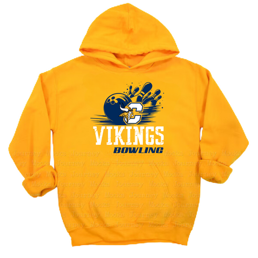 Cadillac Vikings Bowling ADULT Hoodie