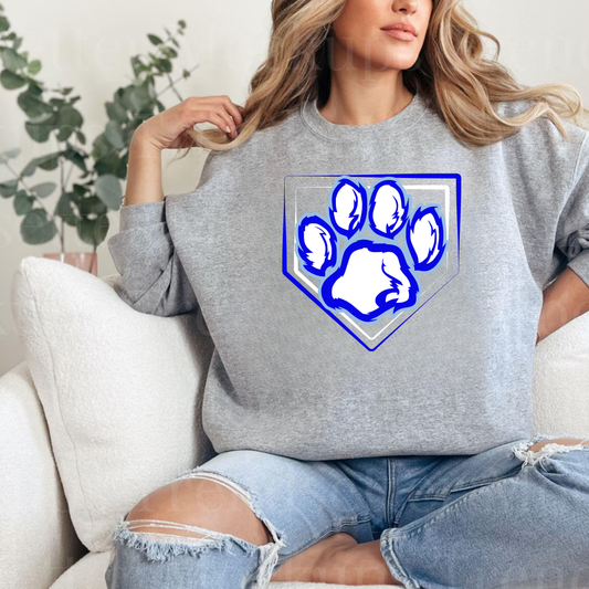 Greak Lakes Cougars Baseball ADULT Crewneck Sweatshirt