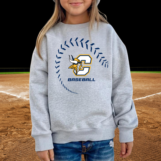 Cadillac Vikings Baseball Unisex YOUTH Crewneck Sweatshirt