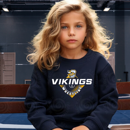 Cadillac Vikings Wrestling YOUTH Crewneck Sweatshirt