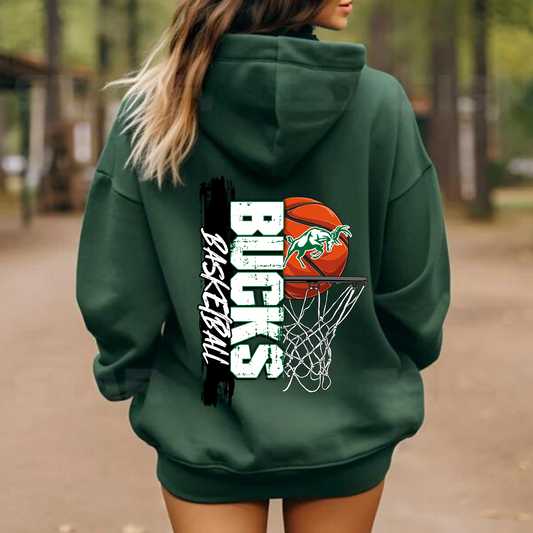 Pine River Bucks Basketball ADULT Hoodie