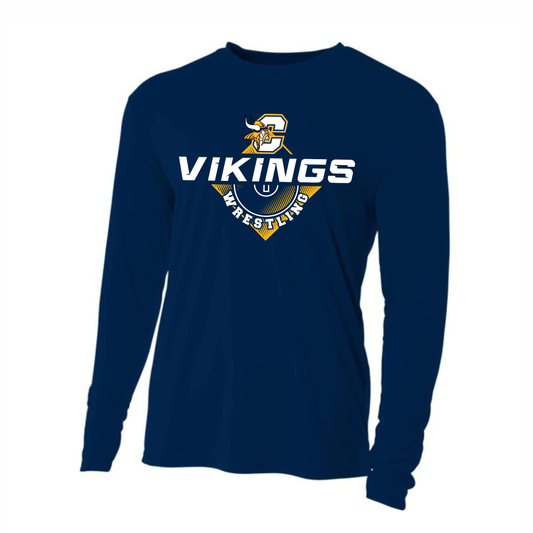 Cadillac Vikings Wrestling DRI-FIT Cooling Performance Long-Sleeve T-Shirt