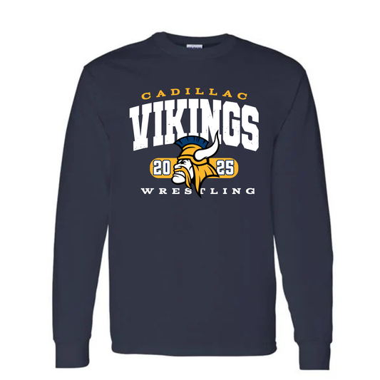 Cadillac Vikings Wrestling UNISEX Long-Sleeve T-Shirt