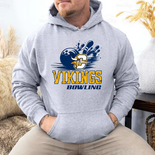 Cadillac Vikings Bowling ADULT Hoodie