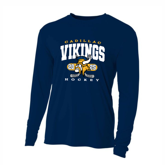 Cadillac Vikings Hockey DRI-FIT Cooling Performance Long-Sleeve T-Shirt