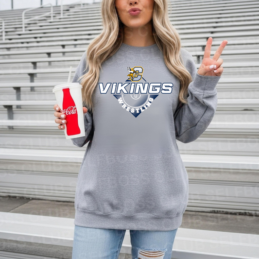 Cadillac Vikings Wrestling ADULT Unisex Crewneck Sweatshirt
