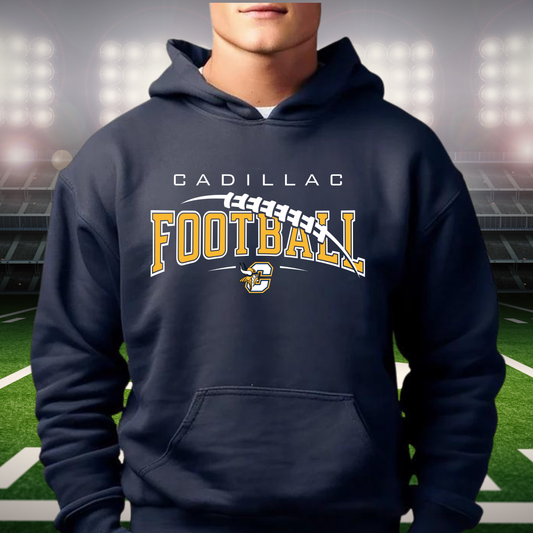 Cadillac Vikings Football ADULT Hoodie
