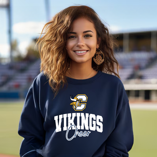 Vikings Cheer Adult Crewneck Sweatshirt