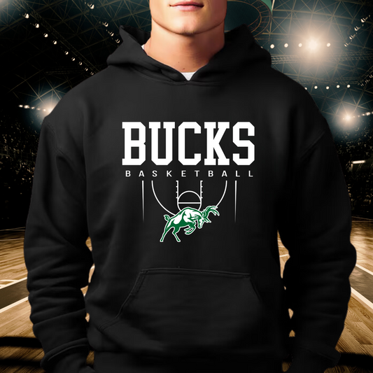 Pine River Bucks Basketball ADULT Hoodie