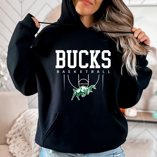 Pine River Bucks Basketball ADULT Hoodie