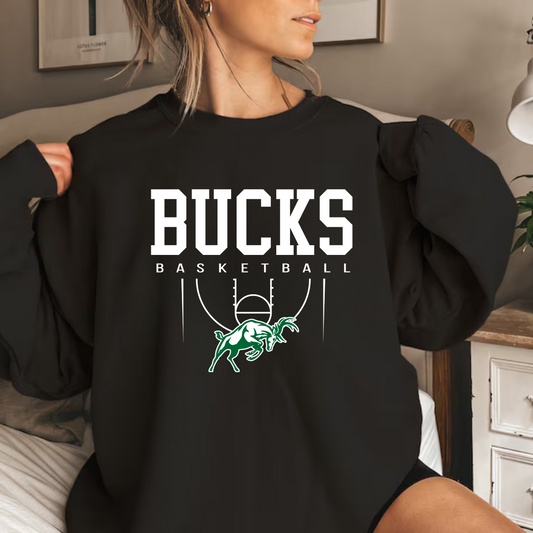 Pine River Bucks Basketball ADULT Crewneck Sweatshirt