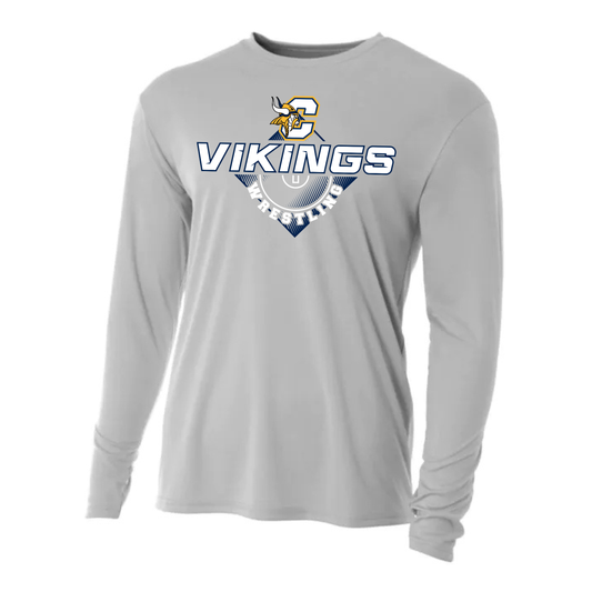 Cadillac Vikings Wrestling DRI-FIT Cooling Performance Long-Sleeve T-Shirt