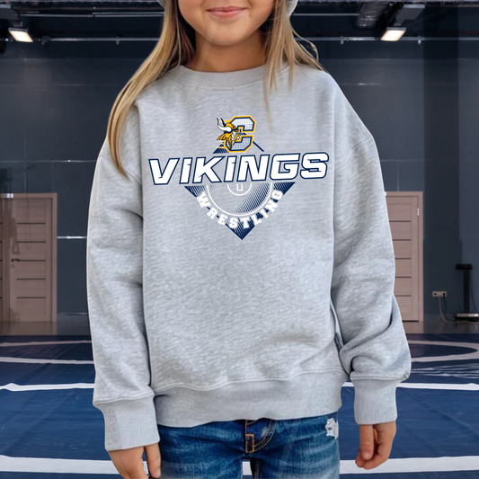 Cadillac Vikings Wrestling YOUTH Crewneck Sweatshirt