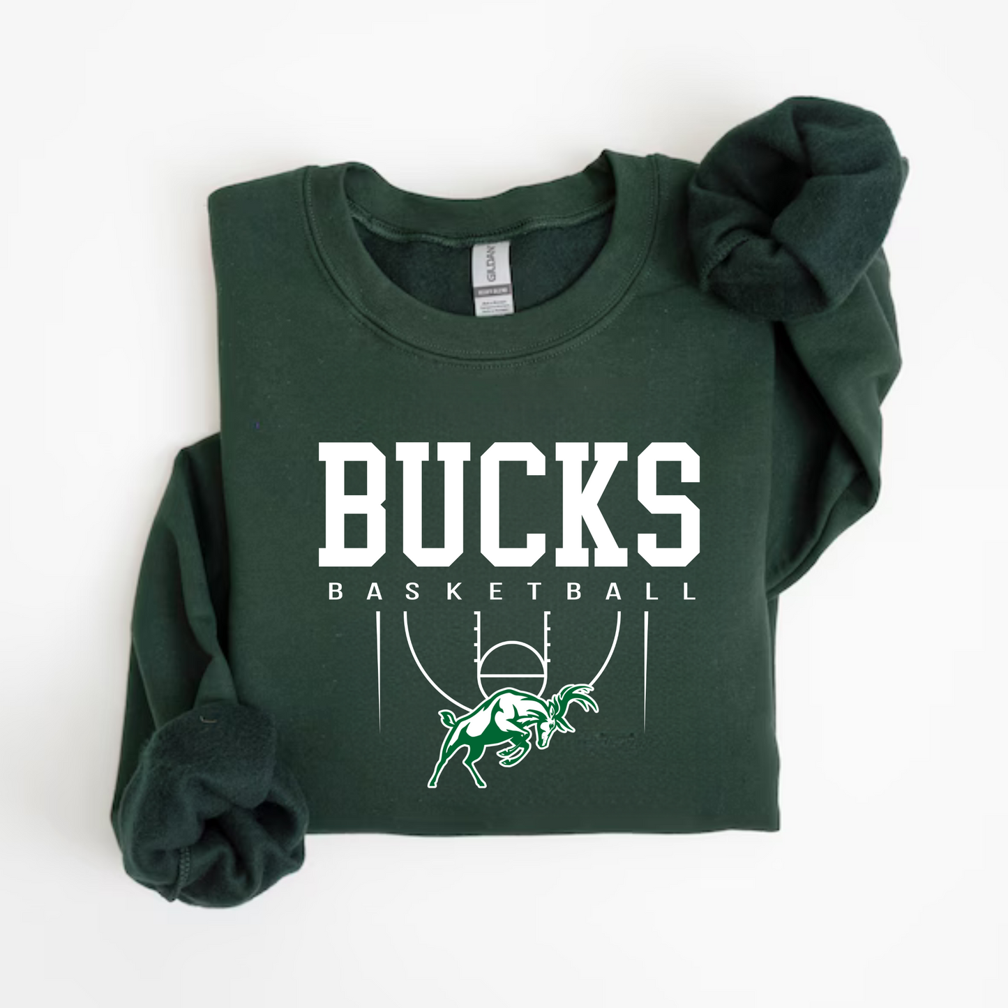 Pine River Bucks Basketball ADULT Crewneck Sweatshirt