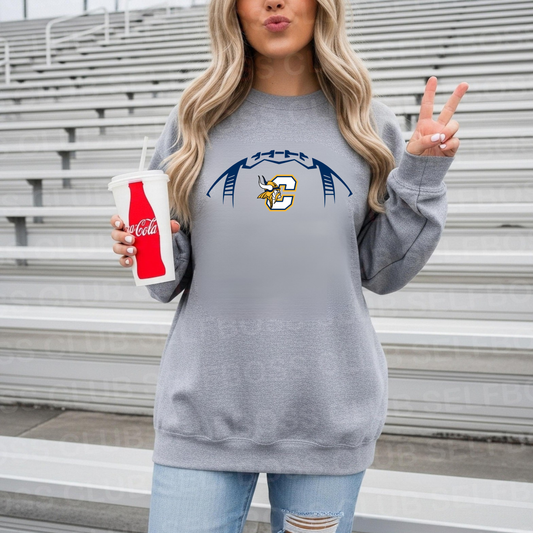 Cadillac Vikings Football UNISEX Crewneck Sweatshirt - SPORT GREY