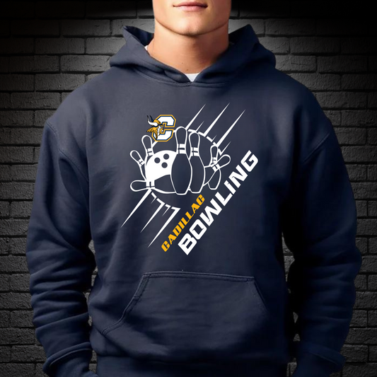Cadillac Vikings Bowling ADULT Hoodie