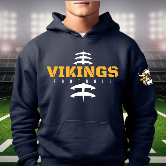 Cadillac Vikings Football ADULT Hoodie