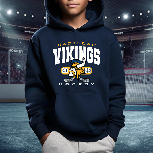 Cadillac Vikings Hockey Unisex YOUTH Hoodie