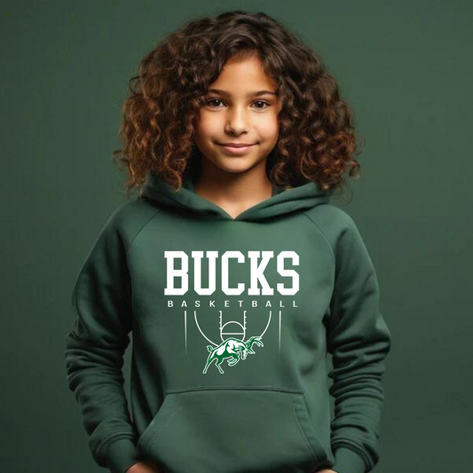 Pine River Bucks Basketball Unisex YOUTH Hoodie