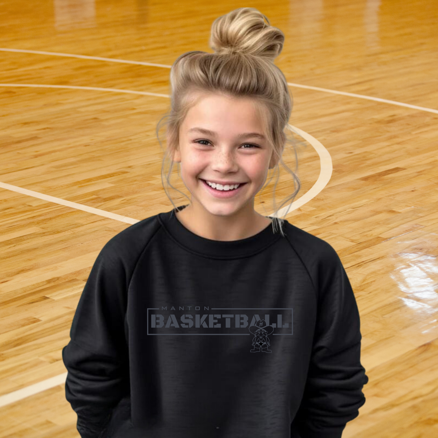 BLACKOUT Manton Rangers Basketball YOUTH Crewneck Sweatshirt