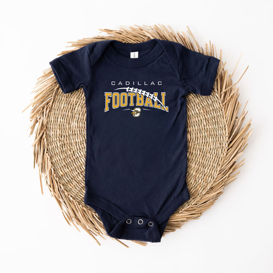 Cadillac Vikings Football Baby Bodysuit