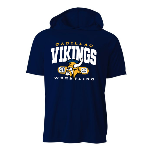 Cadillac Vikings Wrestling DRI-FIT Cooling Performance Hooded T-Shirt