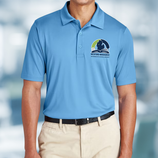 Wexford Missaukee ISD Men's Dri-Fit Performance Polo - LIGHT BLUE