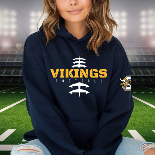 Cadillac Vikings Football ADULT Hoodie