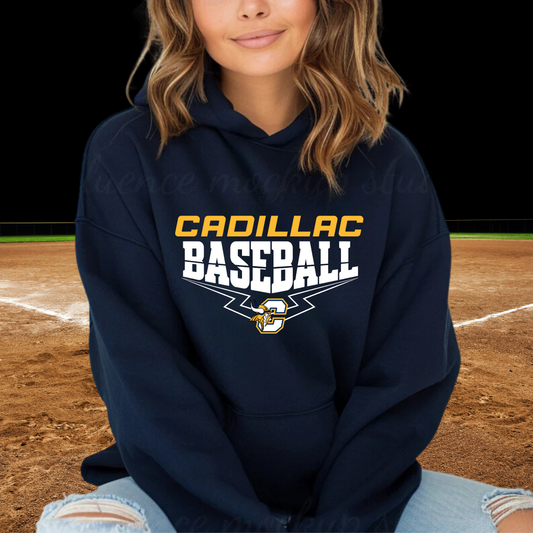 Cadillac Vikings Baseball ADULT Hoodie