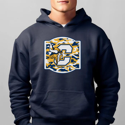 Vikings Camo Adult Hoodie