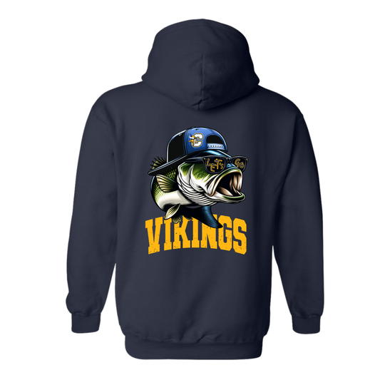 Let's Go Vikings Largemouth Bass Adult Hoodie