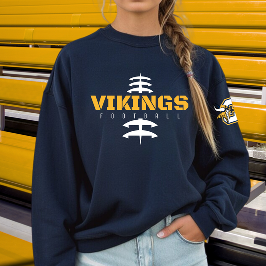 Cadillac Vikings Football ADULT Unisex Crewneck Sweatshirt