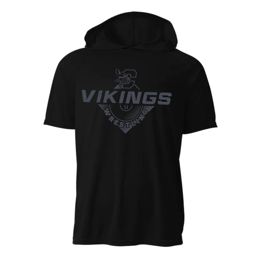 BLACKOUT Cadillac Vikings Wrestling DRI-FIT Cooling Performance Hooded T-Shirt