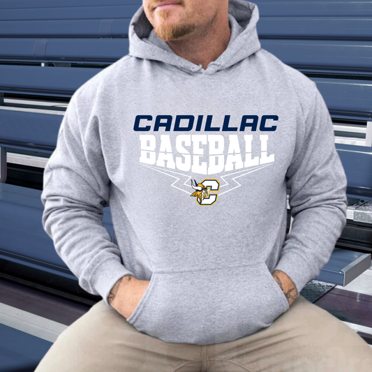 Cadillac Vikings Baseball ADULT Hoodie