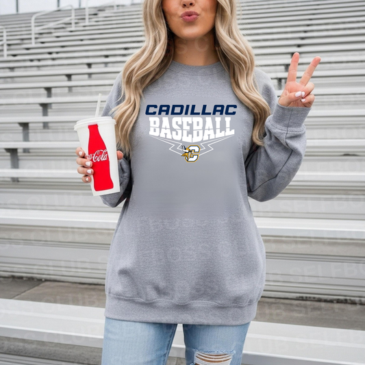 Cadillac Vikings Baseball ADULT Crewneck Sweatshirt