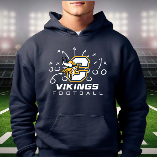 Cadillac Vikings Football ADULT Hoodie
