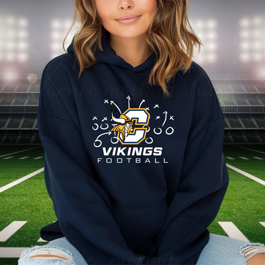 Cadillac Vikings Football ADULT Hoodie