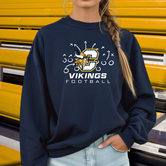 Cadillac Vikings Football ADULT Unisex Crewneck Sweatshirt