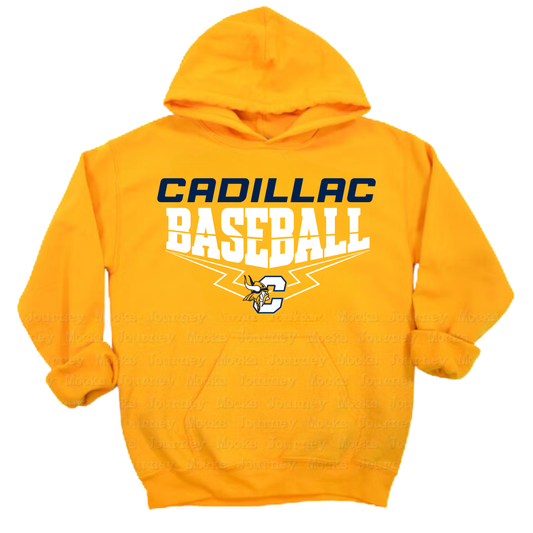 Cadillac Vikings Baseball ADULT Hoodie