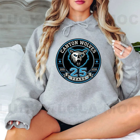 Canton Wolves Hockey UNISEX Hoodie - SPORT GREY