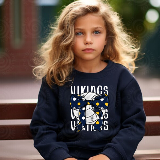 Cadillac Vikings Volleyball YOUTH Crewneck Sweatshirt